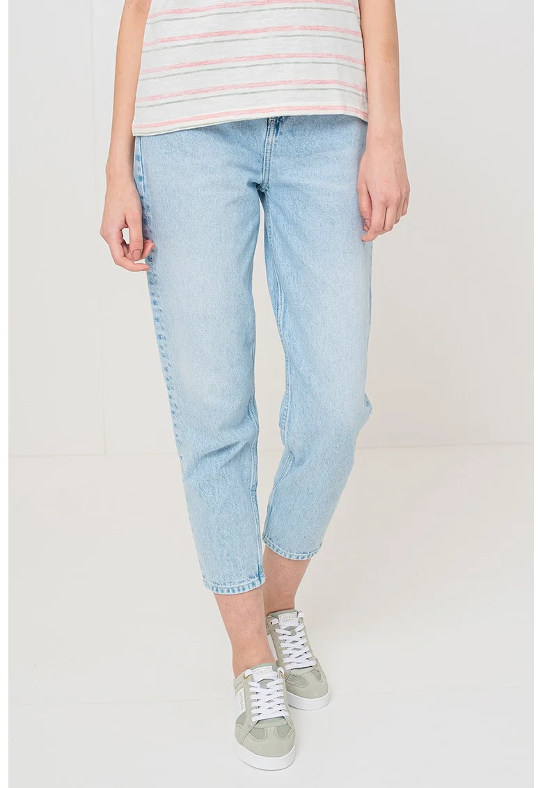 Blogi capri mom-fit, Albastru deschis melange