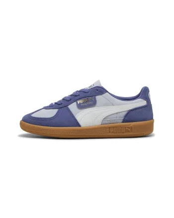 Pantofi sport Palermo de piele intoarsa si piele, Alb/Albastru indigo