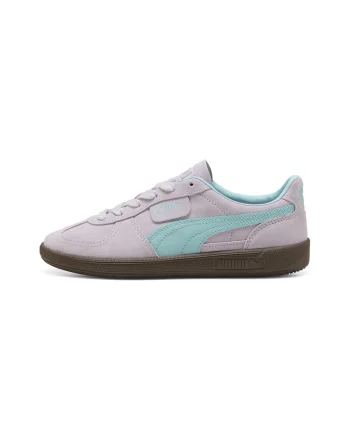 Pantofi sport Palermo de piele intoarsa si piele, Turcoaz/Lila