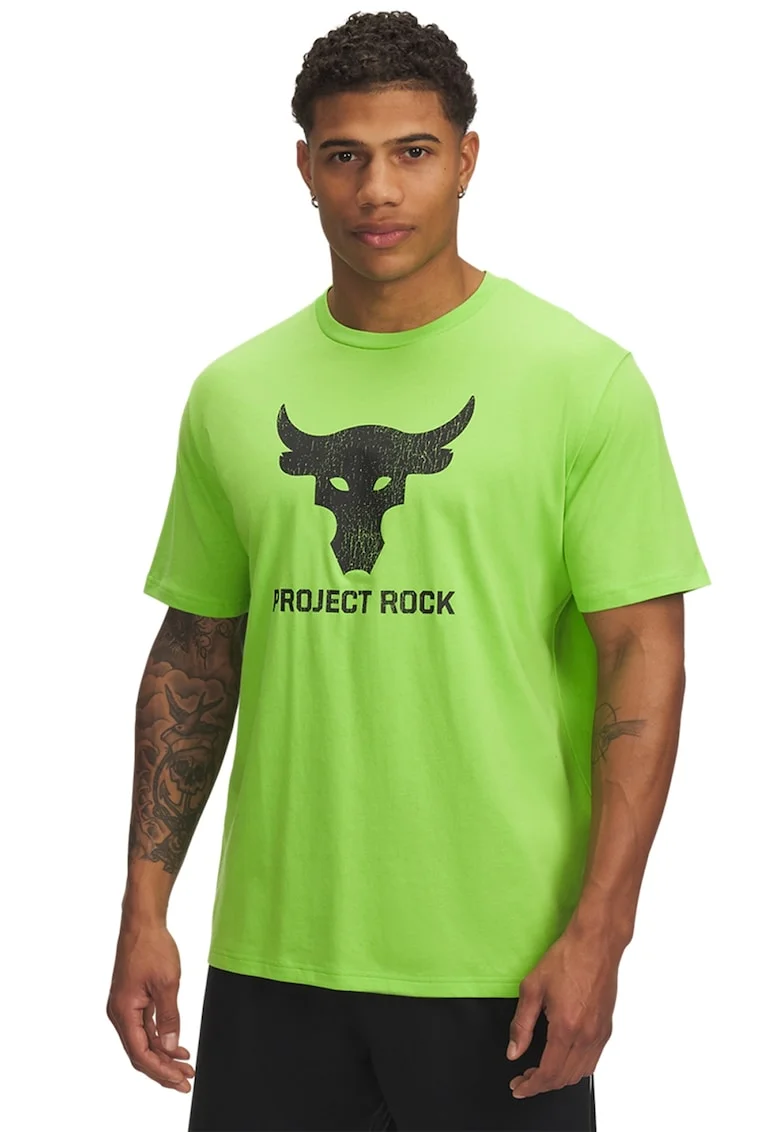 Tricou cu imprimeu grafic Project Rock Payoff, Negru/Verde lime