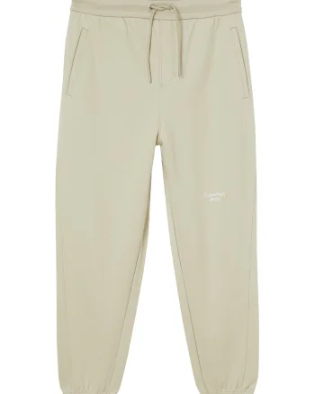 Pantaloni sport de bumbac cu buzunare laterale, Maro nisip