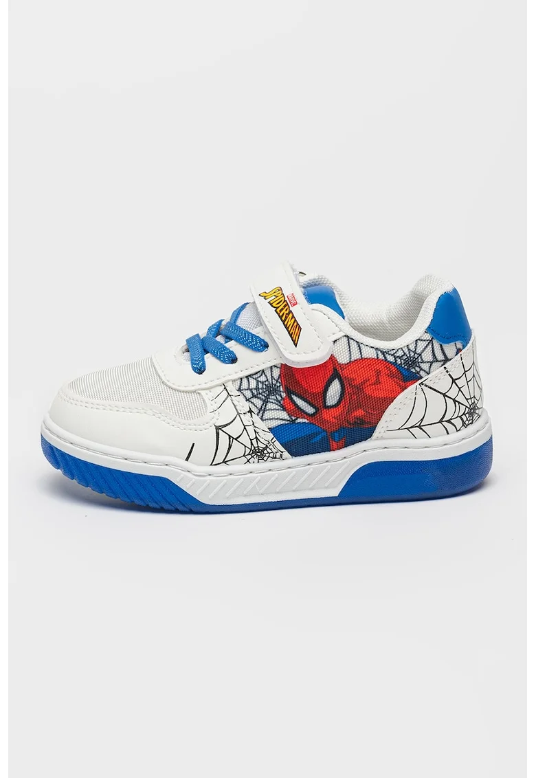 Pantofi sport cu LED Spiderman, Rosu/Alb/Albastru royal