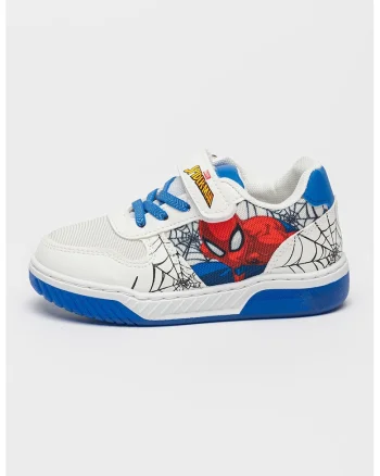 Pantofi sport cu LED Spiderman, Rosu/Alb/Albastru royal