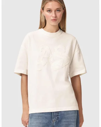 Tricou supradimensionat Insignia Etta, Alb murdar
