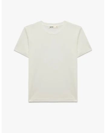 Tricou uni de modal si bumbac, Alb