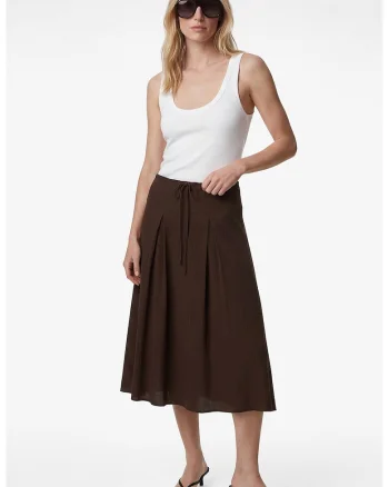 Fusta midi evazata, Maro inchis