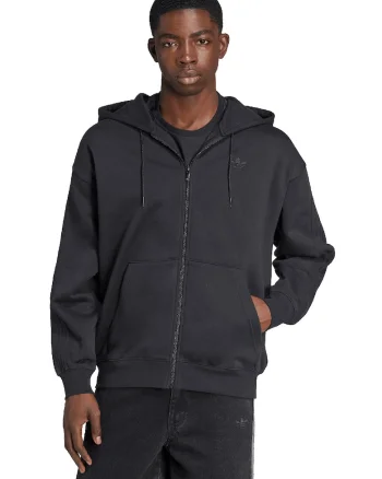 Hanorac din amestec de bumbac Baggy, Negru