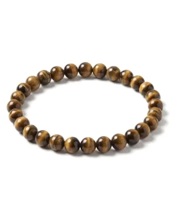 Bratara cu Pietre Semipretioase Naturale Ochi de Tigru de 6mm, elastica, unisex