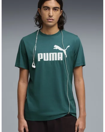 Tricou cu imprimeu logo ESS No. 1, Verde englez/Alb optic
