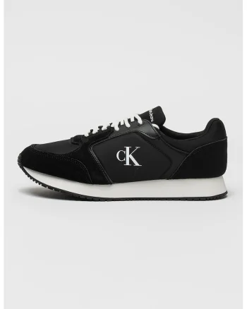 Pantofi sport cu garnituri de piele intoarsa, Negru