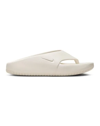 Papuci flip-flop cu detaliu logo Calm, Crem