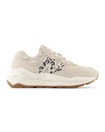57/40 Pantofi sport de piele cu captuseala din material textil, Bej inchis/Gri inchis