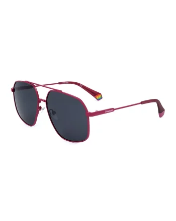 Ochelari de soare aviator unisex cu lentile polarizate, Visiniu