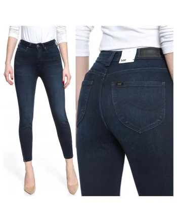 Blugi Dama,  Scarlett High Zip, W24-L31, 100% Bumbac, Fermoar, Lungi, 5 Buzunare, High-Quality, Albastru