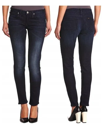 Blugi Dama,  Lynn, W28-L35, Bumbac, Fermoar, Lungi, Talie Joasa, 5 Bunzuare, High-Quality, Albastru Inchis
