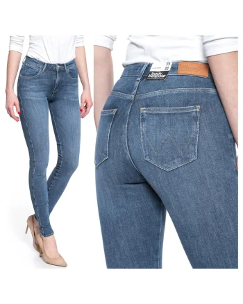 Blugi Dama,  Super Skinny 24/32, Bumbac, Zipper, Lung, 5 Buzunare 2 Mari 2 Medii Exterioare1 Mic Interior, Talie Medie, Albastru