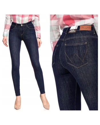 Blugi Dama,  Super Skinny W24-L32, Bumbac, Zipper, Lung, 23 Buzunare 2 Mari 2 Medii Exterioare1 Mic Interior, Talie Joasa, Albastru