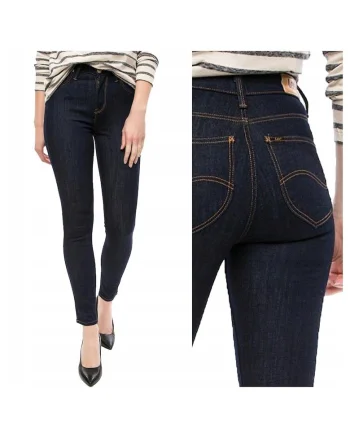 Blugi Dama,  Scarlett High, W25-L33 US, Bumbac, Zipper, Lung, 5 Buzunare 2 Mari 2 Medii Exterioare 1 Mic Interior, Talie Inalta, Negru