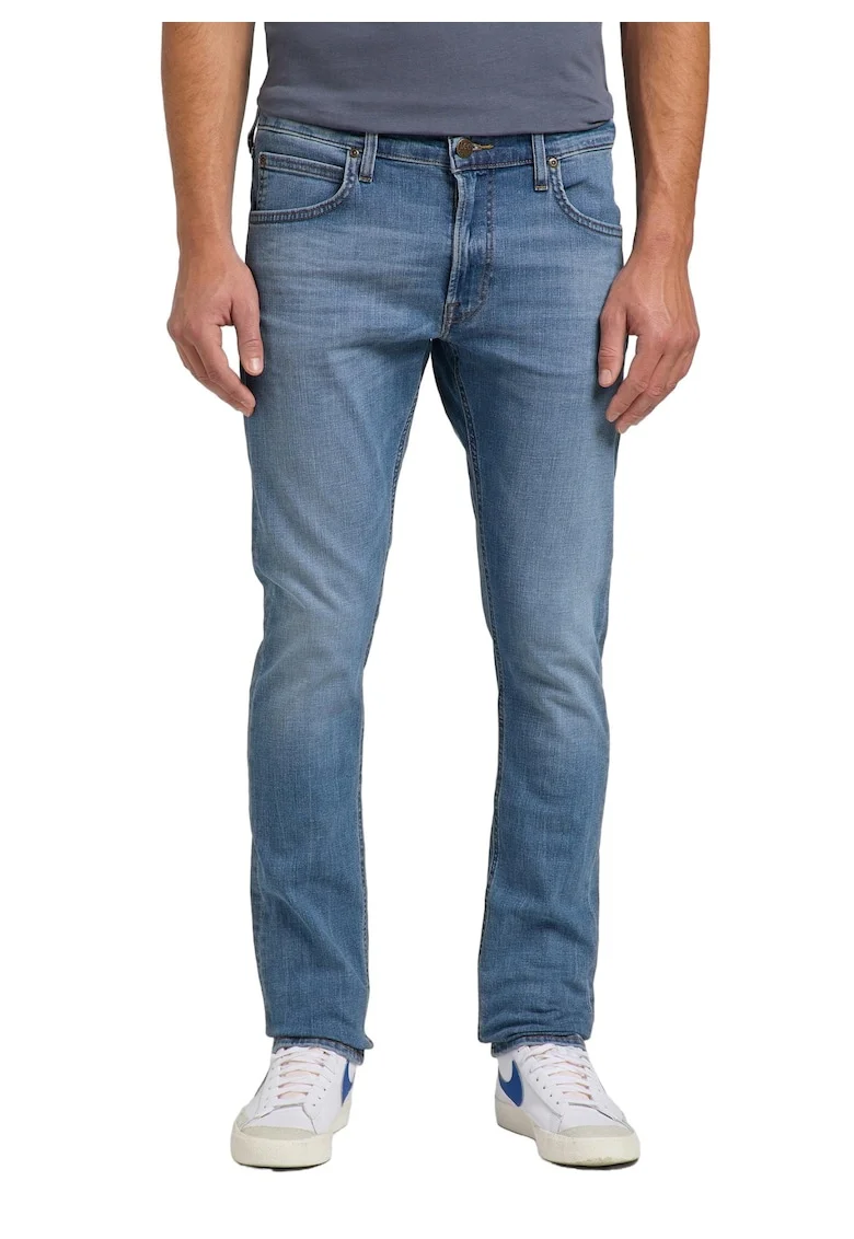 Blugi barbati Luke cu croiala Slim Tapered albastru, Albastru