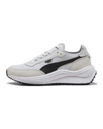 Pantofi sport Rider Elite cu piele ecologica, Alb/Negru/Grej