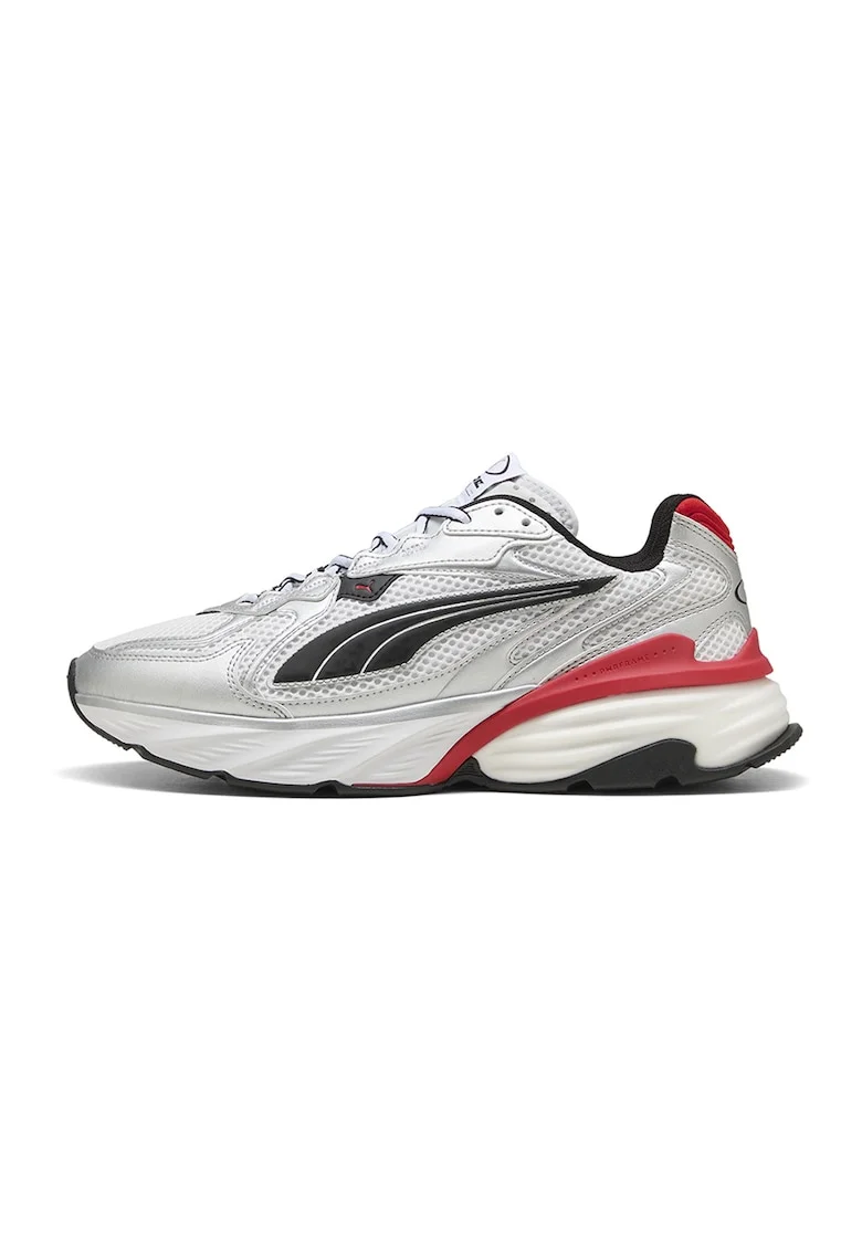 Pantofi sport Fade Nitro din material textil cu garnituri sintetice, Negru/Coral/Argintiu