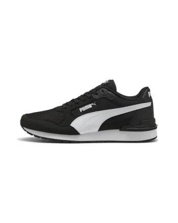 Pantofi sport ST Runner V4 din piele ecologica si material textil, Negru/Alb optic
