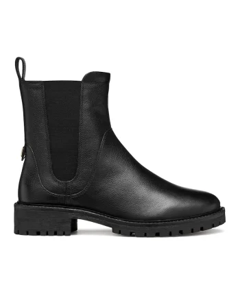 Ghete Chelsea de piele, Negru
