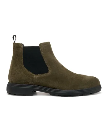 Ghete Chelsea de piele intoarsa, Verde feriga