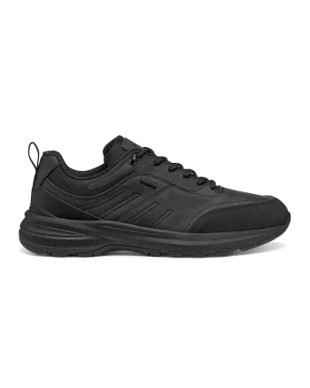 Pantofi sport low-cut de piele ecologica, Negru