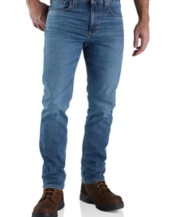 Blugi barbati  Rugged Flex, conici, bumbac/poliester/spandex, albastru
