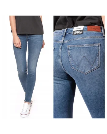 Blugi Dama,  Skinny W24-L32, Bumbac, Zipper, Lung, 5 Buzunare 2 Mari 2 Medii Externe1 Mic Intern, Talie Joasa, Albastru