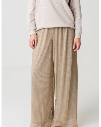 Pantaloni cu croiala ampla Raiment, Auriu/Argintiu
