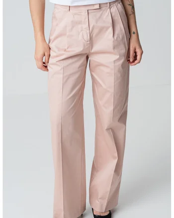 Pantaloni drepti cu talie medie, Portocaliu persan