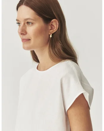 Bluza lejera din in, Alb murdar