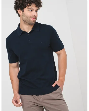 Tricou polo cu model uni, Albastru ultramarin