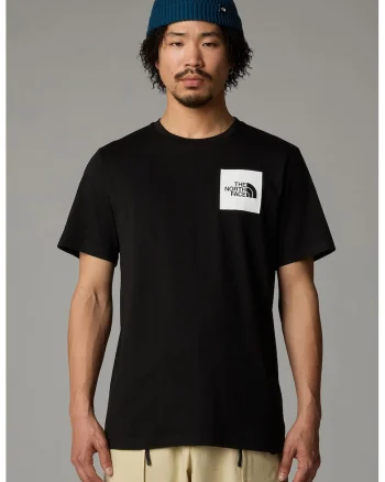 Tricou cu decolteu la baza gatului si logo pe piept, Negru