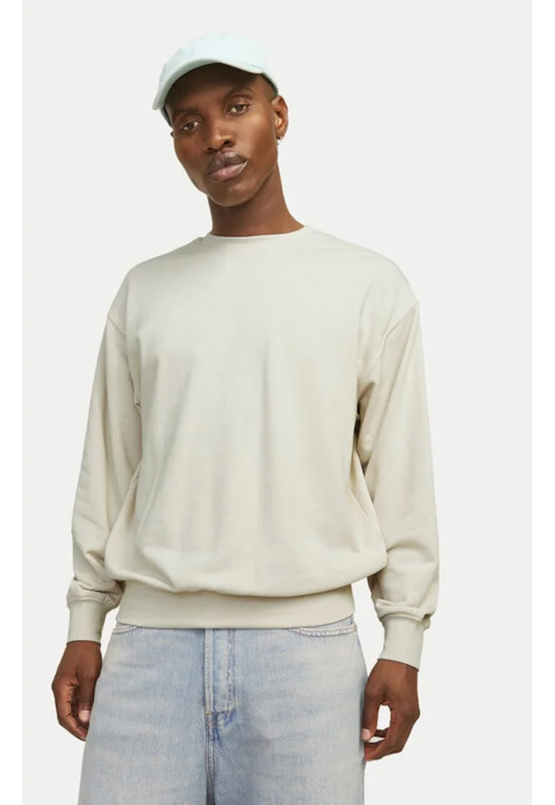 Bluza barbati,  304782671, Bumbac/Poliester, Bej, Bej