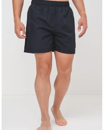 Pantaloni scurti de baie cu talie elastica, Negru/Albastru ultramarin