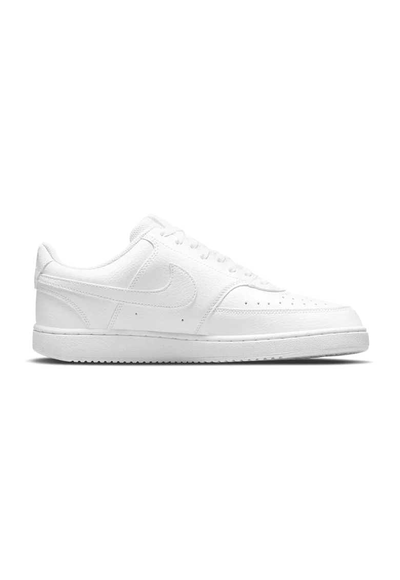 Pantofi sport de piele ecologica Court Vision Low Next Nature, Alb optic