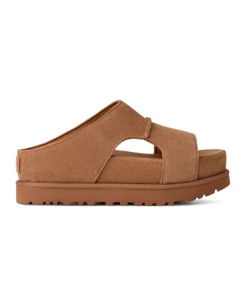 Papuci din piele intoarsa Goldenstar Hi Cutout, Caramel