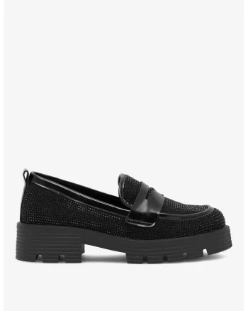 Mocasini dama  5905588244509, Textil, Negru, Negru