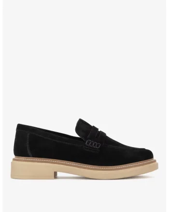 Mocasini dama  5904862315713, Piele intoarsa, Negru, Negru