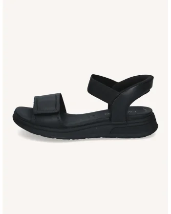 Sandale din piele cu velcro, Negru