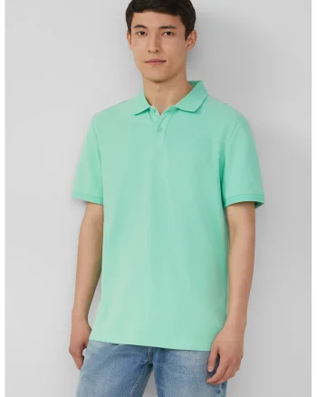 Tricou polo cu model uni, Verde deschis