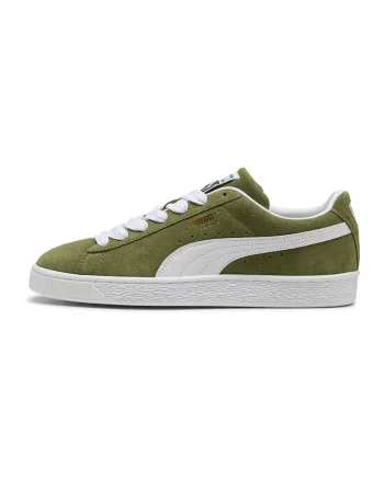 Pantofi sport Classic de piele intoarsa cu garnituri de piele ecologica, Alb/Verde masliniu
