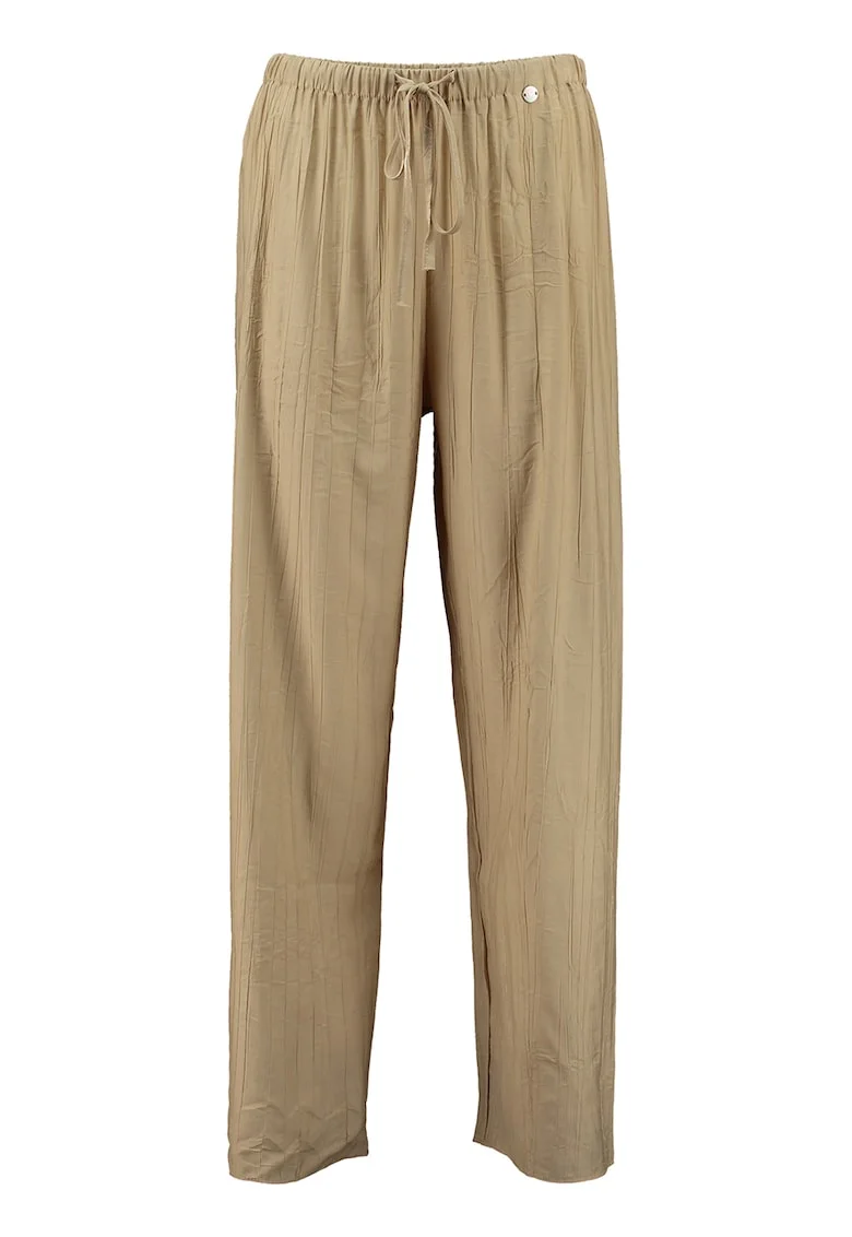 Pantaloni relaxed-fit cu talie ajustabila, Bej inchis