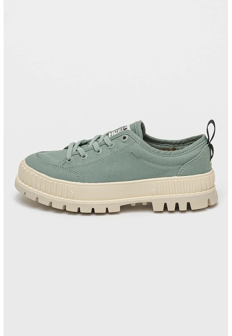 Pantofi sport low-cut din bumbac organic Pallashock, Gri cenusiu