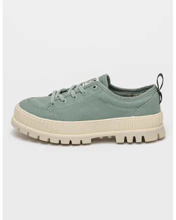 Pantofi sport low-cut din bumbac organic Pallashock, Gri cenusiu