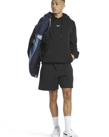 Pantaloni scurti cu logo si buzunare laterale Classics, Negru