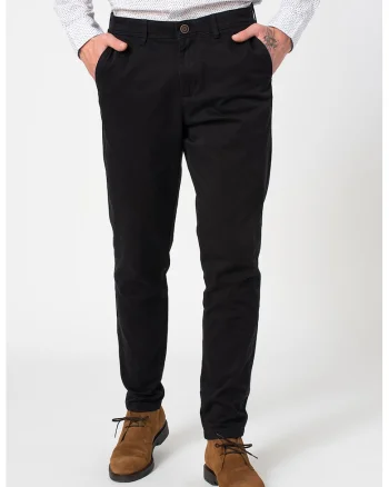 Pantaloni chino cu buzunare oblice Marco, Negru